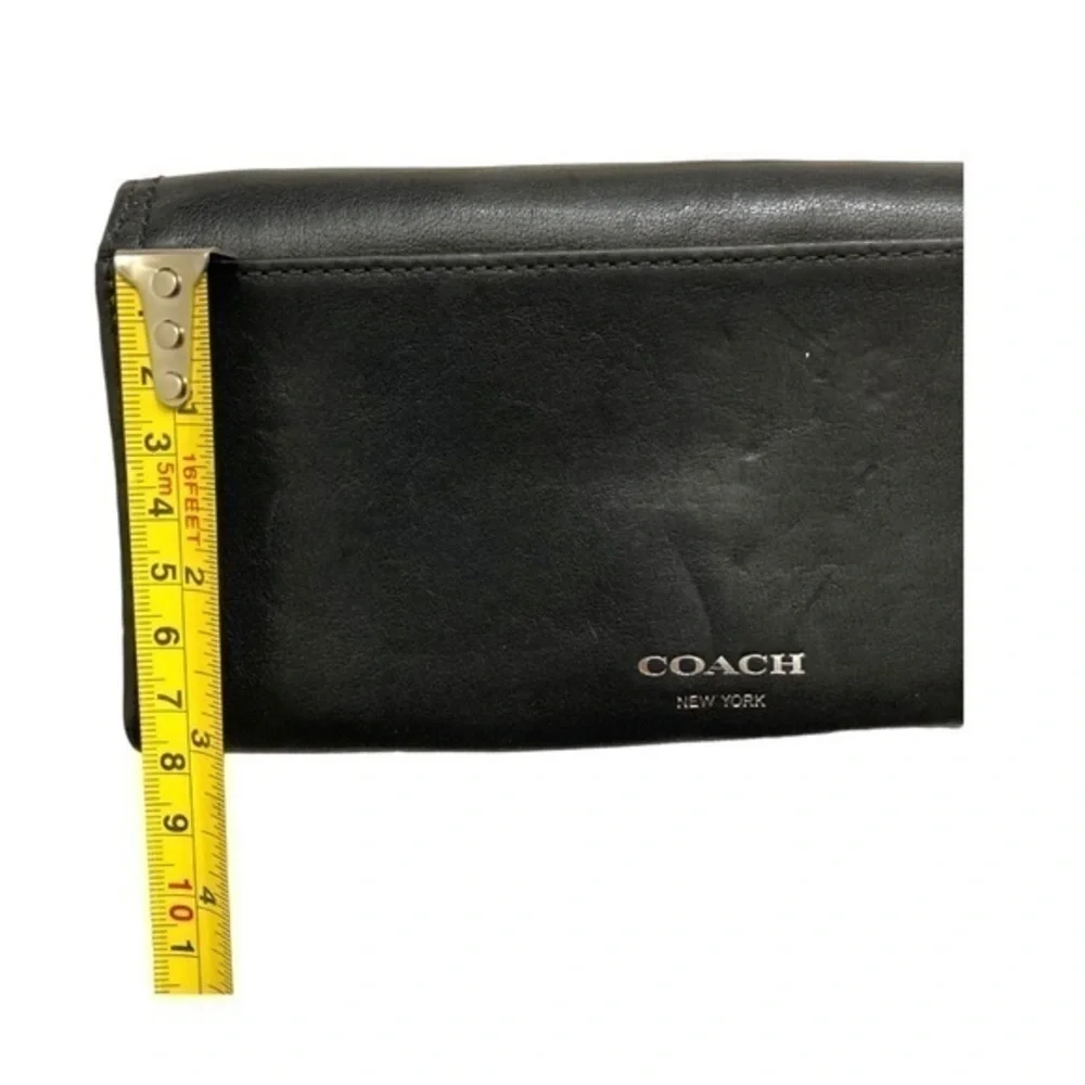 Coach black leather legacy wallet